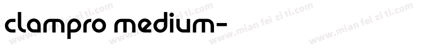 clampro medium字体转换